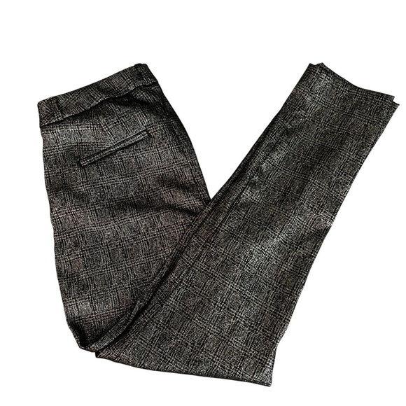 Banana Republic Pants - Banana Republic Curvy Sloan Hi-rise Silver Metallic Black Pants women’s size 2